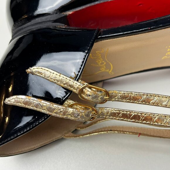 Christian Louboutin Golden Strap Sandals 38.5 EU (8 US) - Picture 6 of 11